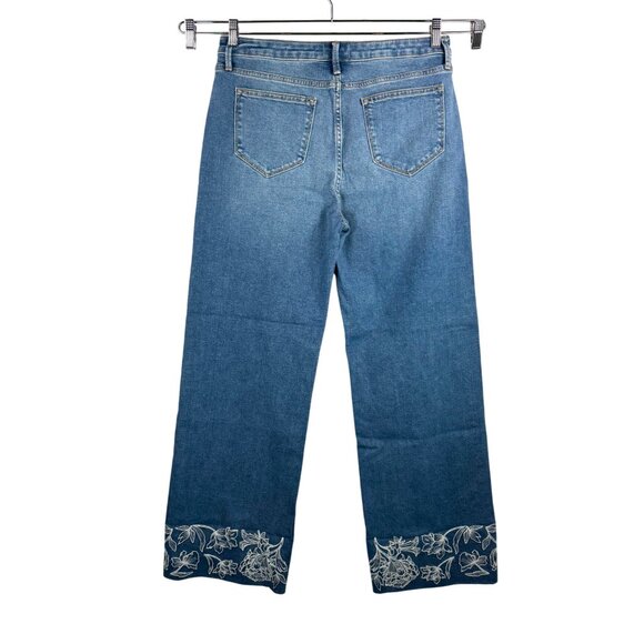 Driftwood Charlee Cuff embroidered wide leg relaxed jeans‎ 90s retro sz 30 - Picture 4 of 10